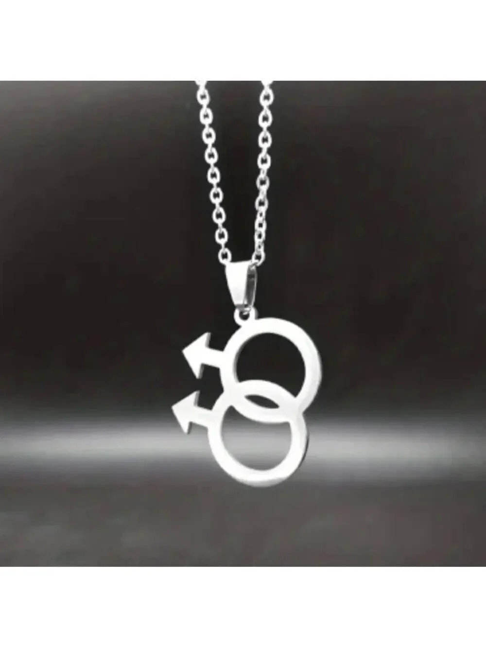 🌈 Pendant--2 Men Symbol Stainless Steel